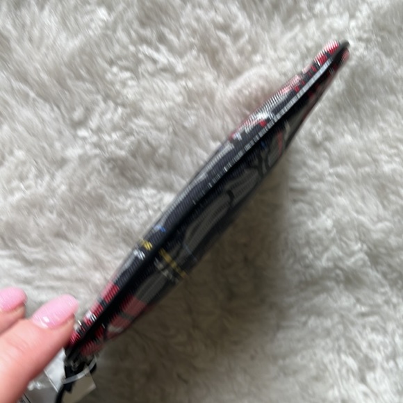 NWT COACH Tartan plaid signature holiday top zip wristlet - Picture 6 of 10